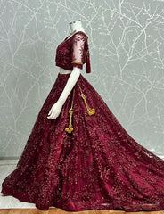 Maroon Heavy  lehenga