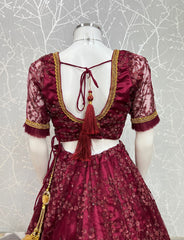 Maroon Heavy  lehenga